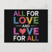 Carte Postale Tout Pour L'Amour Et L'Amour Pour Tous Les Mois De (Devant)