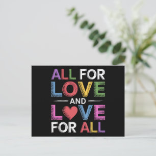 Carte Postale Tout Pour L'amour Et L'amour Pour Tout Mois De La