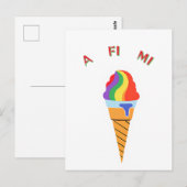 Carte Postale Tout pour moi cône de glace   (Devant / Derrière)