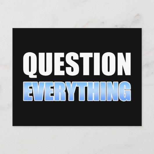 Carte Postale Tout remettre en question (Devant)