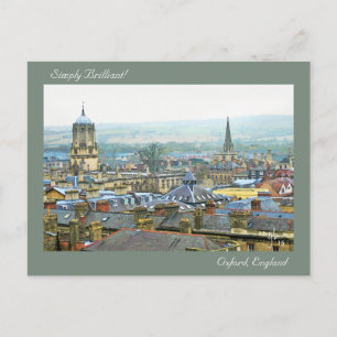 Carte Postale Tout Simplement Brillant, Vue Sur Le Toit D'Oxford