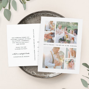 Carte Postale Tout simplement indiqué Mariage Photo Collage Me