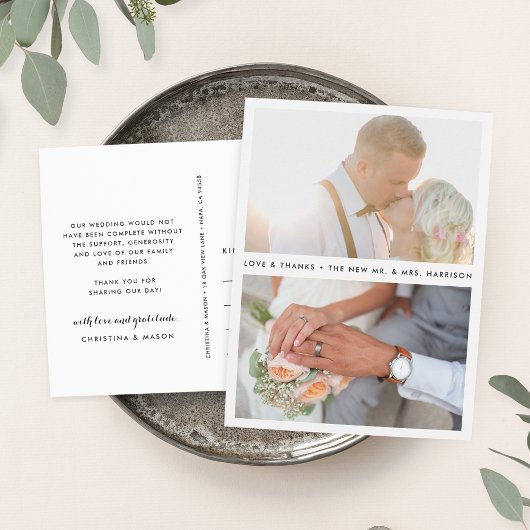 Carte Postale Tout simplement indiqué | Merci photo Mariage