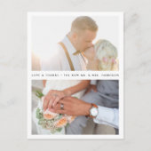 Carte Postale Tout simplement indiqué | Merci photo Mariage (Devant)