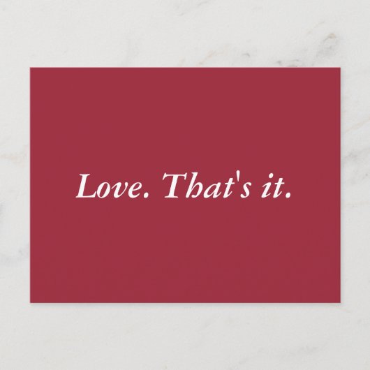 Carte Postale Tout simplement l'amour (Devant)