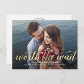 Carte Postale Tout Simplement Romantique Vaut La Durée D'Attente (Devant / Derrière)