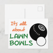 Carte Postale Tout sur les pelouses Bowls (Devant / Derrière)