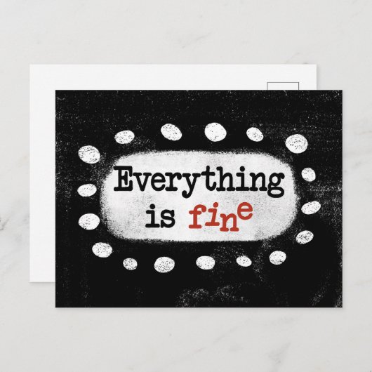 Carte postale Tout va bien (Devant / Derrière)