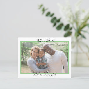 Carte Postale Tout va bien, tout est brillant Photo Noël