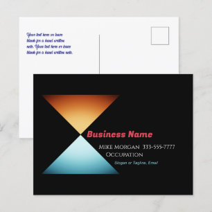 Carte Postale Toute entreprise, conception triangulaire, info, v