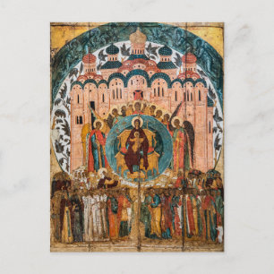 Carte Postale Toute la joie dans l'icône orthodoxe byzantine