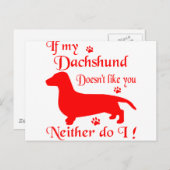 CARTE POSTALE TOUTES LES CHOSES DACHSHUND (Devant / Derrière)