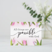 Carte Postale Toutes les choses sont possibles avec Dieu (Debout devant)