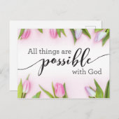 Carte Postale Toutes les choses sont possibles avec Dieu (Devant / Derrière)