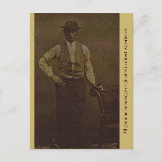 Carte Postale Toutes les connaissances authentiques proviennent  (Devant)