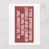 Carte Postale Toutes les leçons qu'ils ont tirées n'ont eu aucun (Devant)