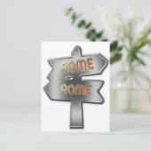 CARTE POSTALE TOUTES LES ROUTES MÈNENT À ROME (Debout devant)