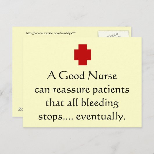 Carte Postale Toutes les saignements s'arrêtent éventuellement c (Devant / Derrière)