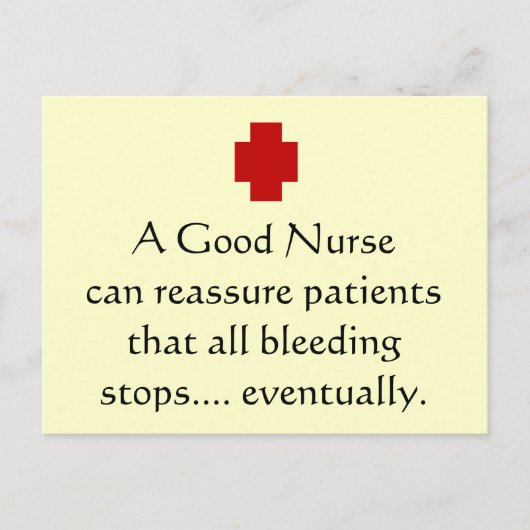 Carte Postale Toutes les saignements s'arrêtent éventuellement c (Devant)