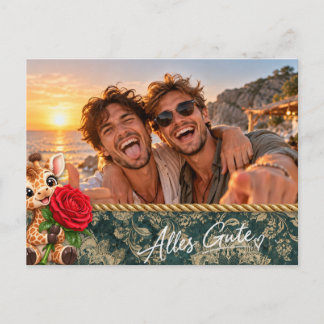Carte Postale Toutes nos félicitations avec votre propre photo s