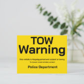 Carte Postale Tow warning (Debout devant)