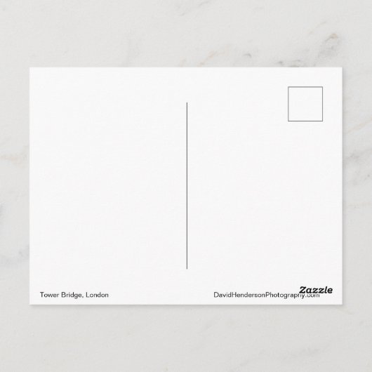 Carte Postale Tower Bridge (Dos)