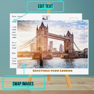 Carte Postale Tower Bridge à Sunset Londres Angleterre