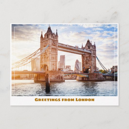 Carte Postale Tower Bridge à Sunset Londres Angleterre (Devant)