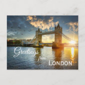 Carte Postale Tower Bridge au coucher du soleil (Devant)