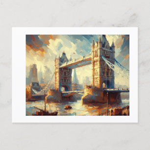 Carte Postale Tower Bridge avec London City,