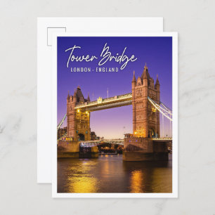 Carte Postale Tower Bridge by River Thames à Londres Angleterre