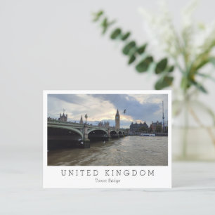 Carte Postale Tower Bridge et Big Ben, soirée, Londres, Angleter