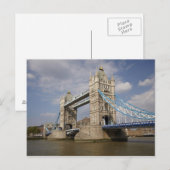 Carte Postale Tower Bridge et la Tamise, Londres, (Devant / Derrière)