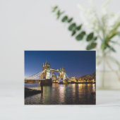Carte Postale Tower Bridge la nuit, Londres UK Postcard (Debout devant)