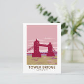 Carte Postale Tower Bridge London Travel Art Vintage (Debout devant)