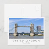 Carte Postale Tower Bridge, Londres, Angleterre (Devant / Derrière)