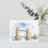 Carte Postale Tower Bridge, Londres, Angleterre, Monument Emblém (Debout devant)
