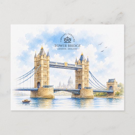 Carte Postale Tower Bridge, Londres, Angleterre, Monument Emblém (Devant)