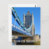 Carte Postale Tower Bridge, Londres Royaume-Uni (Devant / Derrière)