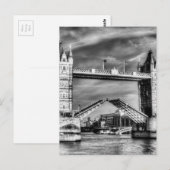 Carte Postale Tower Bridge Ouverture Londres (Devant / Derrière)