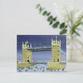 Carte Postale Tower Bridge : Patinage sur glace fine (Debout devant)