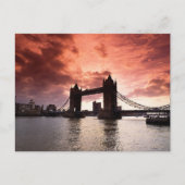 Carte Postale Tower Bridge Red Sky (Devant)