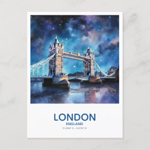 Carte Postale Tower Bridge Under the Stars - Londres, Angleterre