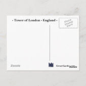 Carte postale Tower of London (Dos)