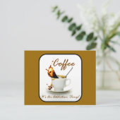 Carte Postale Toxicité pour le café (Debout devant)