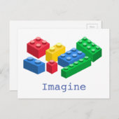 Carte Postale Toy building briques enfants colorés (Devant / Derrière)