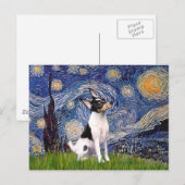 Carte Postale Toy Fox Terrier - Nuit étoilée (Devant / Derrière)