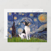 Carte Postale Toy Fox Terrier - Starry Night (Devant / Derrière)