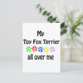 Carte Postale Toy Fox Terrier Walks Design (Debout devant)