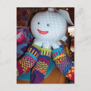 Carte Postale Toy Octopus portant des chaussettes